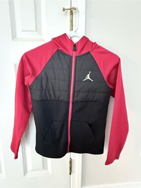Jordan Kids' Red & Black Full-Zip Hoodie Jacket